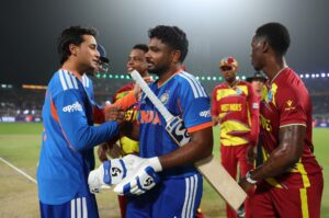 वेस्ट इन्डिजलाई हराउँदै भारत टी–२० विश्वकपको सेमिफाइनलमा सञ्जुको उत्कृष्ट ब्याटिङ